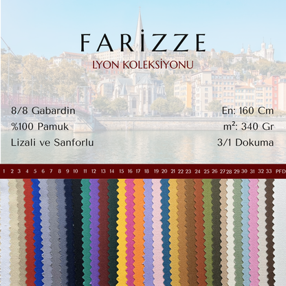 Lyon 8/8 Ağır Gabardin — 340 gr