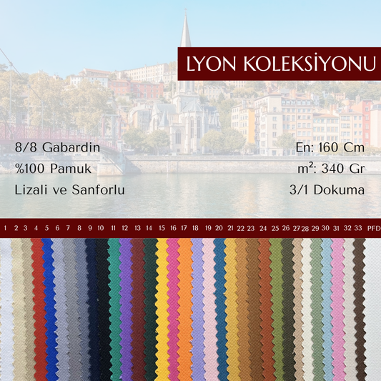 Lyon 8/8 Ağır Gabardin — 340 gr
